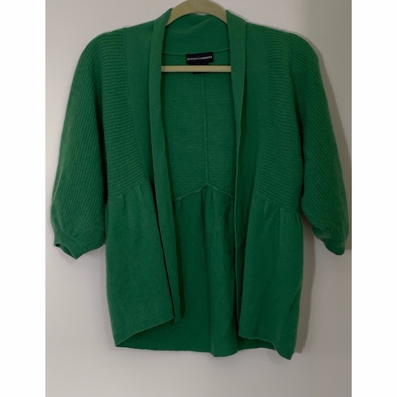 Sutton Cashmere Sweaters - Sutton Cashmere Emerald Green Cardigan; XS